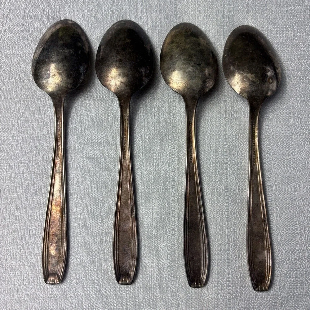 4 Harmony House SERENADE‎ Wallace Silver Plate Teaspoons Silverware